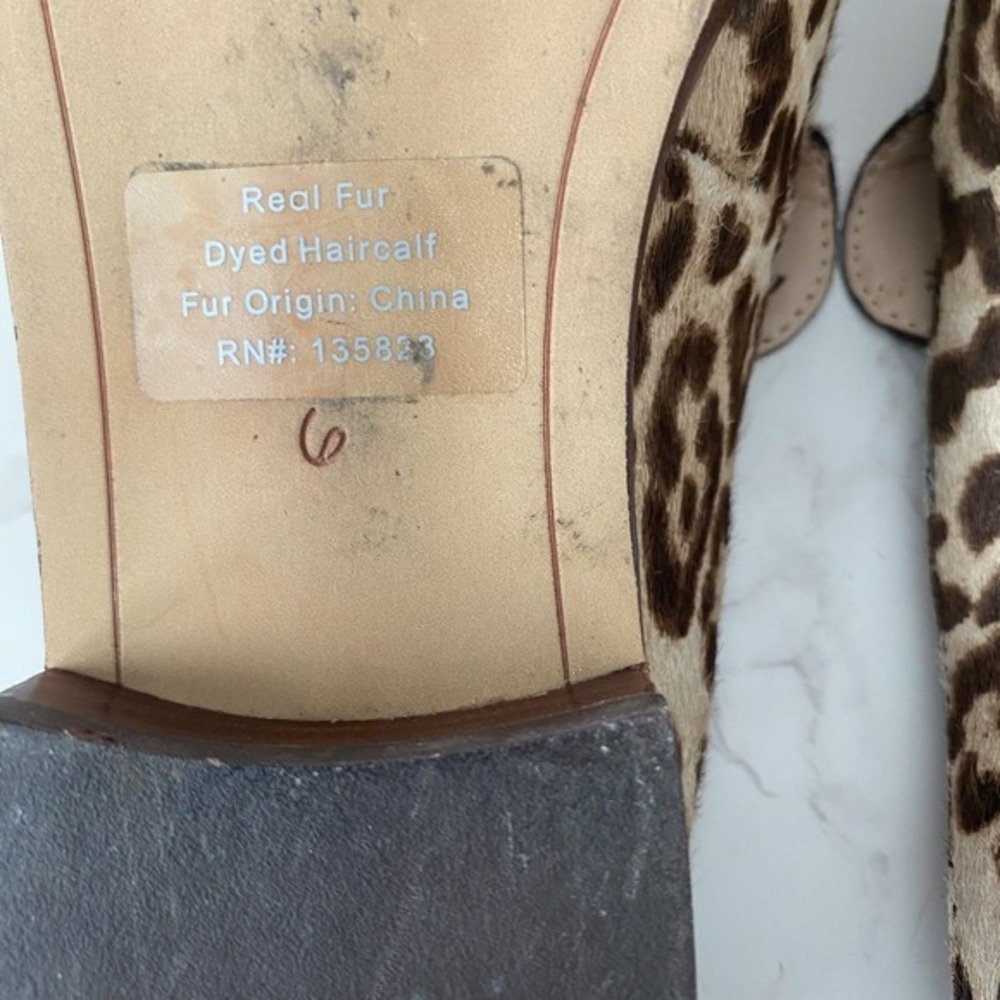 Sam Edelman Anthropologie Lewellyn‎ Slides Sz 6 Haircalf Low Heel Mules Western - Picture 9 of 11